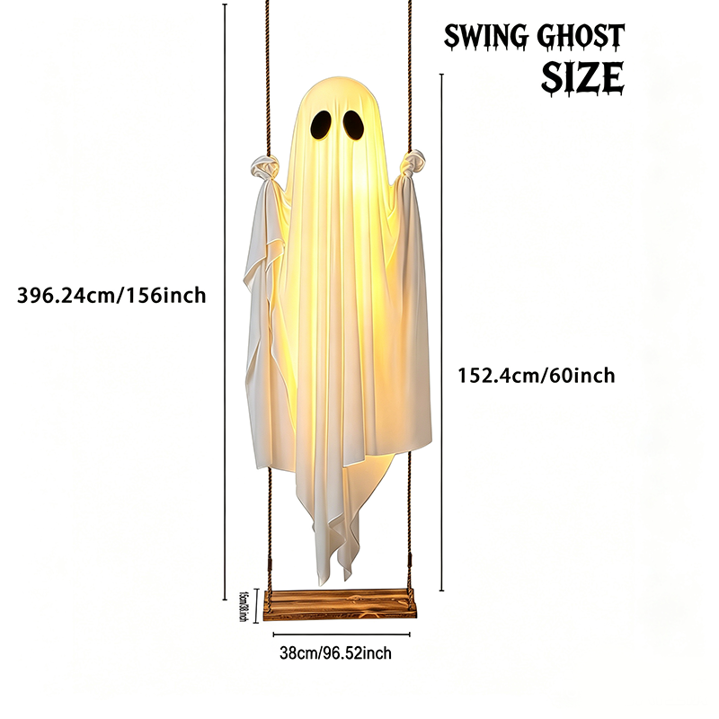 Halloween Decorations Outdoor Pre-Assembled Hanging Swing Ghost👻