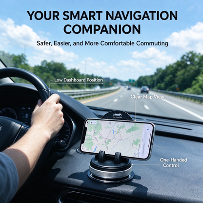Car Phone Holder 360 Degree Rotation, Suitable for Car Navigation In-Car Dashboard 🚗