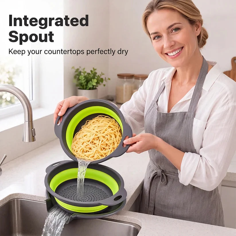 Collapsible Colanders 3-Pack Sturdy Kitchen Strainer Set 🥗