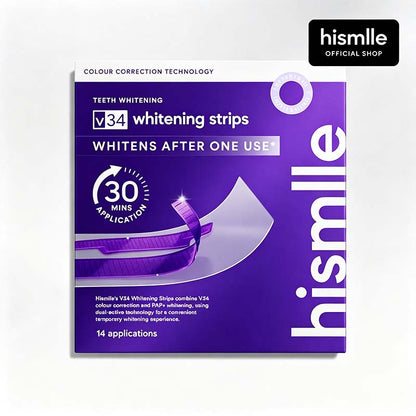 V34 PAP+ Teeth Whitening Strips | Peroxide-Free Gentle Yellow Tone Correction🦷