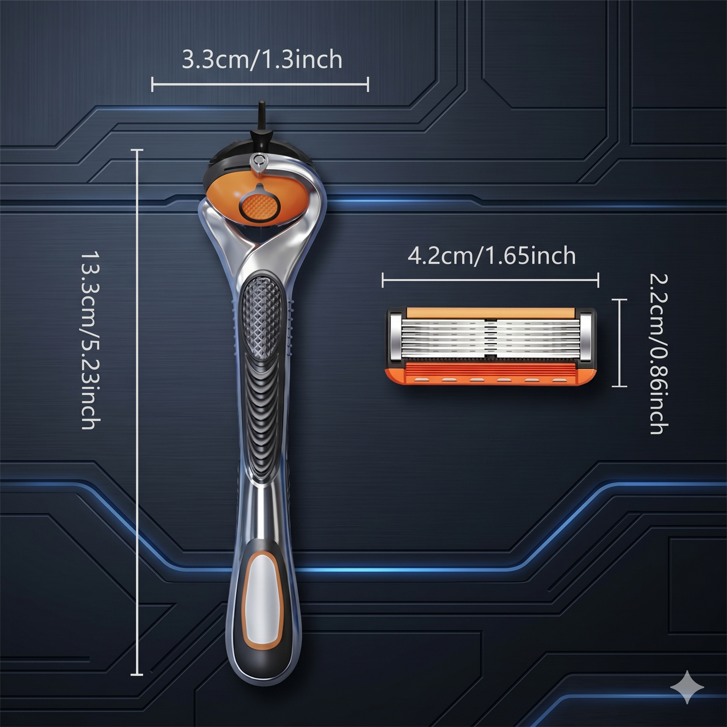 Premium Stainless Steel Blades Included, Plus Complimentary Ergonomic Handle 🪒
