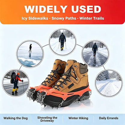 Ice Cleats for Shoes and Boots, Lightweight Crampons Anti-Slip Traction Snow Grips ⛸️
