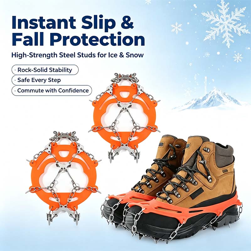 Ice Cleats for Shoes and Boots, Lightweight Crampons Anti-Slip Traction Snow Grips ⛸️