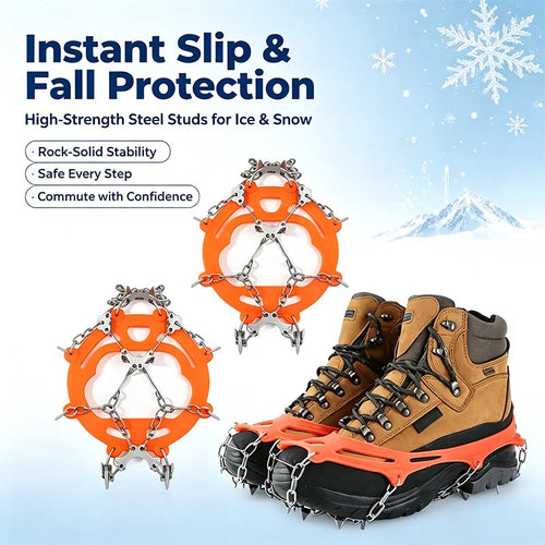 Ice Cleats for Shoes and Boots, Lightweight Crampons Anti-Slip Traction Snow Grips ⛸️