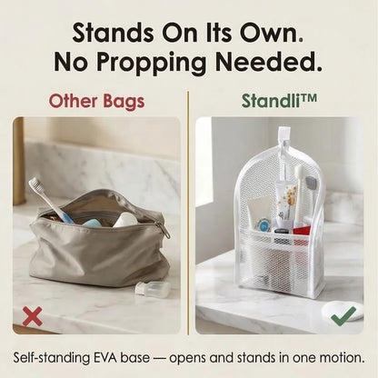Standing Toiletry Bag, Waterproof Foldable Travel Makeup Organizer 🧳