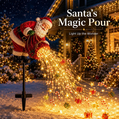 🎅 Santa’s Magic Pour – Flowing LED Christmas Garden Light 🎁