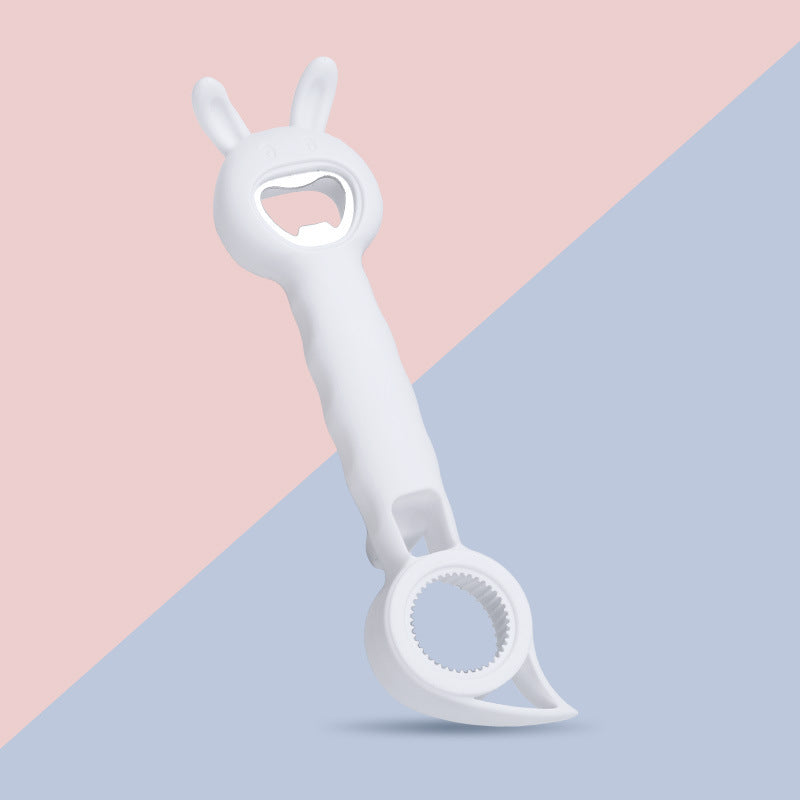 4‑in‑1 Multi‑Function Bottle & Jar Opener, Bunny‑Shaped Kitchen Opener Tool with Bottle Opener 🐰🍾