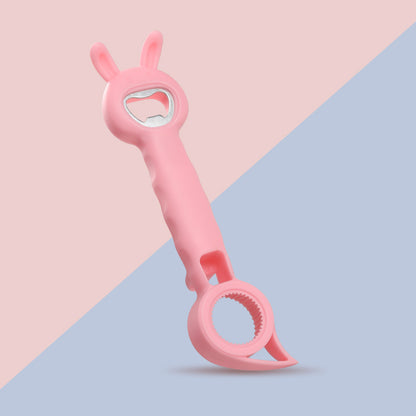 4‑in‑1 Multi‑Function Bottle & Jar Opener, Bunny‑Shaped Kitchen Opener Tool with Bottle Opener 🐰🍾