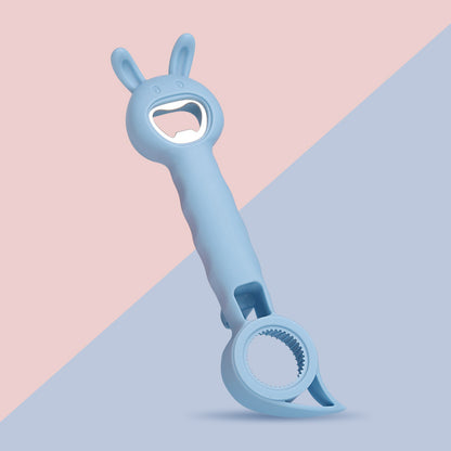 4‑in‑1 Multi‑Function Bottle & Jar Opener, Bunny‑Shaped Kitchen Opener Tool with Bottle Opener 🐰🍾