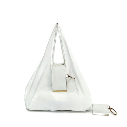Compact Foldable Keychain Tote Bag, Expandable Reusable Grocery Shopping Bag with Key Ring🛍️