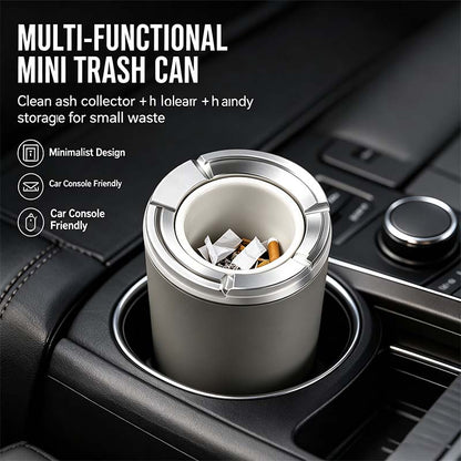 Rotating Sealed Lid Car Ashtray Odor Resistant Auto Cigarette Ashtray Fits Vehicle Cup Holder🚗