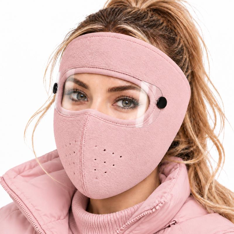 Winter Face Mask with Detachable Goggles, Windproof Thermal Fleece Lined Full Face Cover ❄️