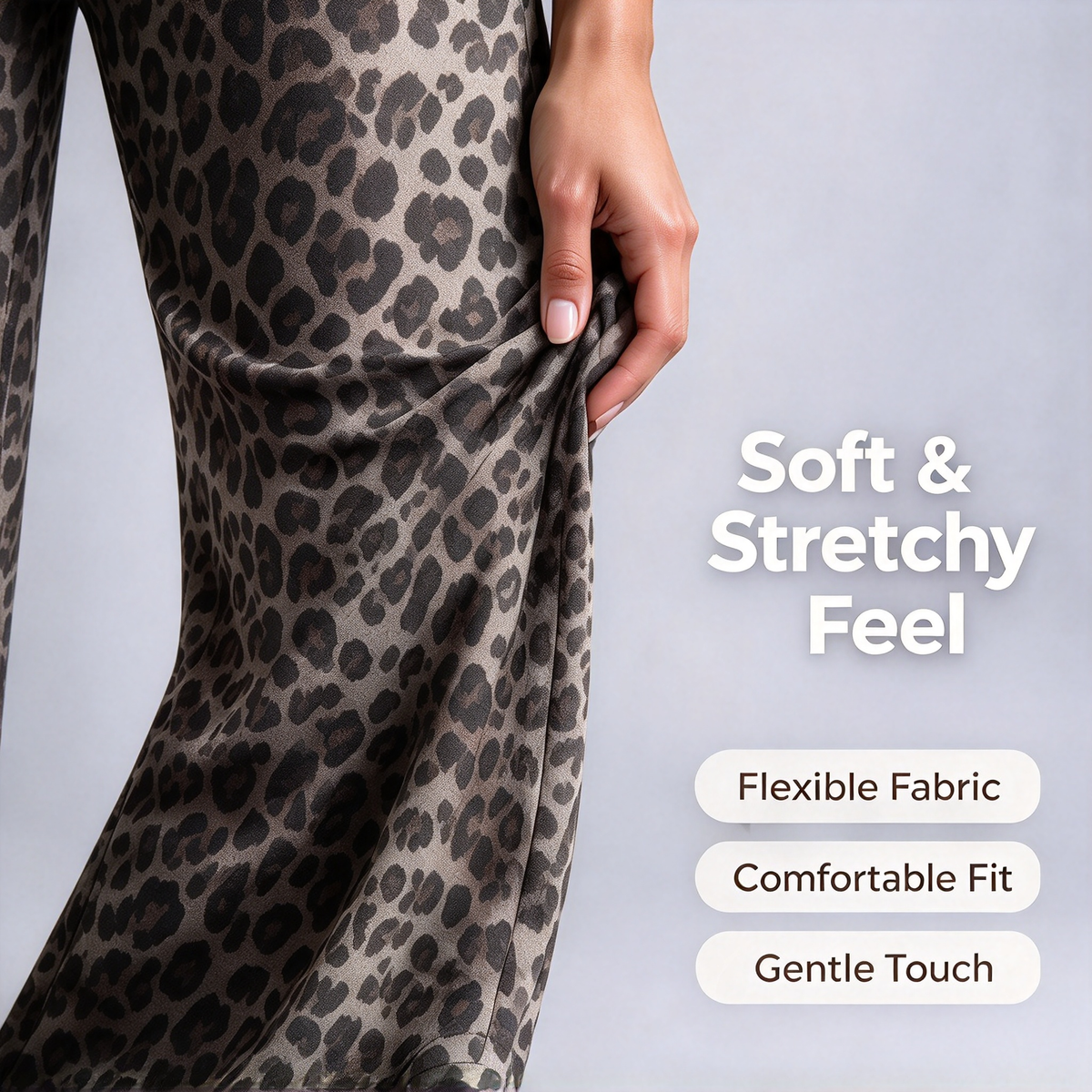 Women’s Light Simple Leopard-Print Wide-Leg Pants ✨