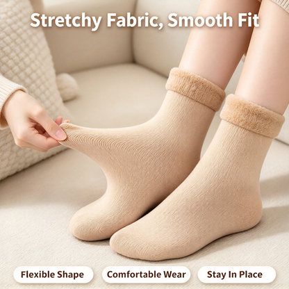 Women's Heavyweight Fuzzy Closed Fast-Heating Underwear Socks 🧦
