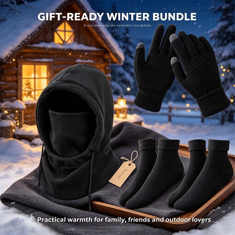 Unisex  Adult Plain Winter Warm Multi-Pieces Outdoor Wear Set 🧣