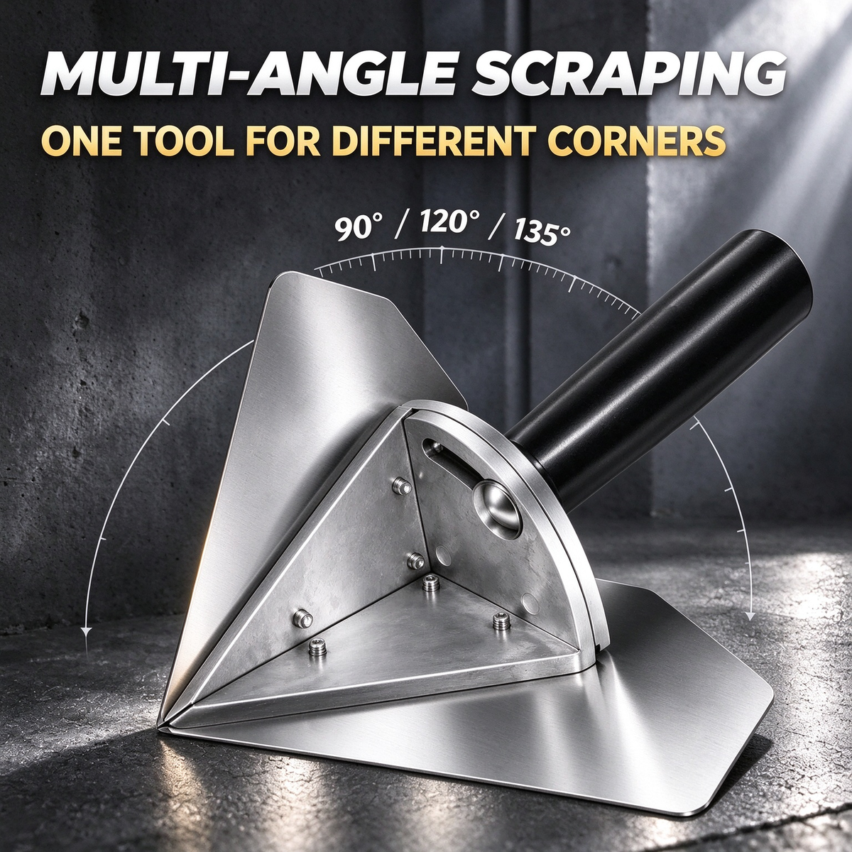 Interior Corner Finishing Trowel Stainless Steel, Silver Shaped Finishing Tool 🛠️