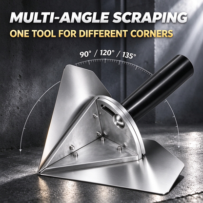 Interior Corner Finishing Trowel Stainless Steel, Silver Shaped Finishing Tool 🛠️
