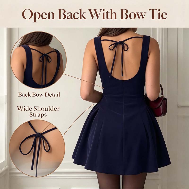 French Elegance Women's Short Fit Elegant Chic Dress, Elegant Dresses 👗
