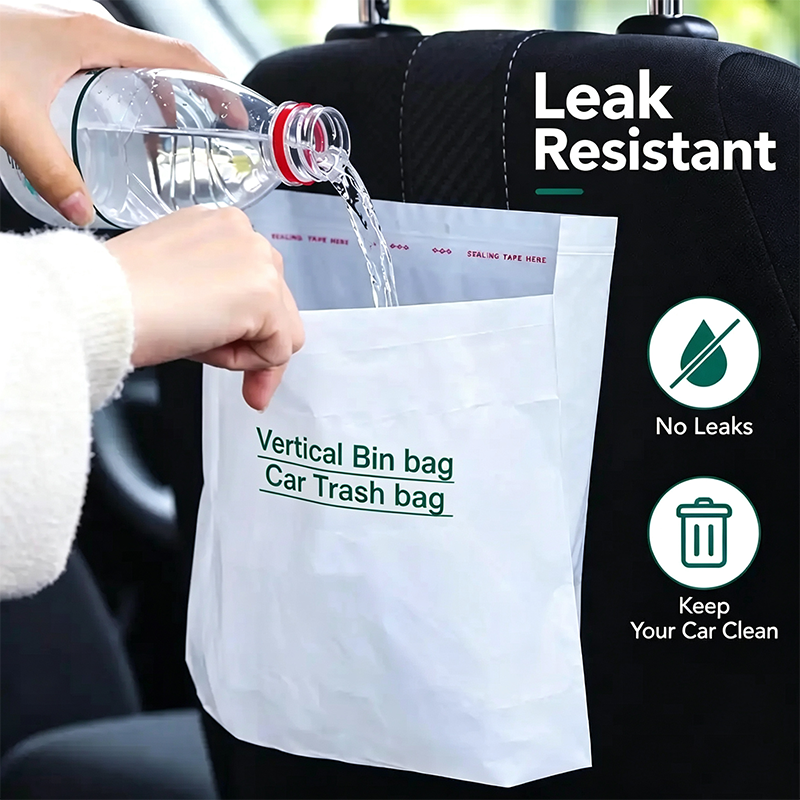20 Counts Car Trash Bag, Self-Adhesive Vertical Disposable Cleaning Bag 🗑️