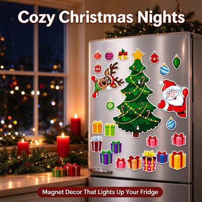 Christmas Refrigerator Magnets, Christmas Tree Magnets for Fridge Stickers Decoration 🎄