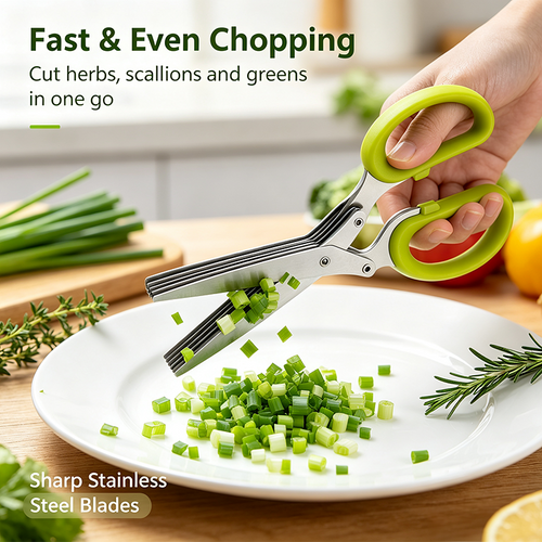Onion Scissors Multi‑Layer Ergonomic Plastic Shredded Paper Scissors Kitchen Tools ✂️