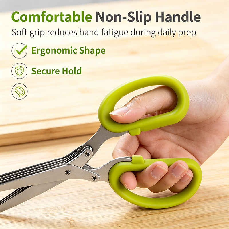 Onion Scissors Multi‑Layer Ergonomic Plastic Shredded Paper Scissors Kitchen Tools ✂️