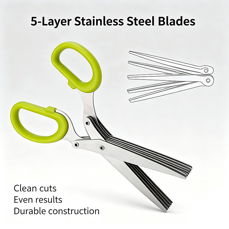Onion Scissors Multi‑Layer Ergonomic Plastic Shredded Paper Scissors Kitchen Tools ✂️