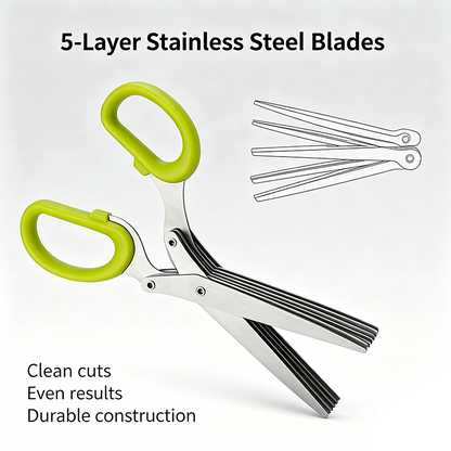 Onion Scissors Multi‑Layer Ergonomic Plastic Shredded Paper Scissors Kitchen Tools ✂️
