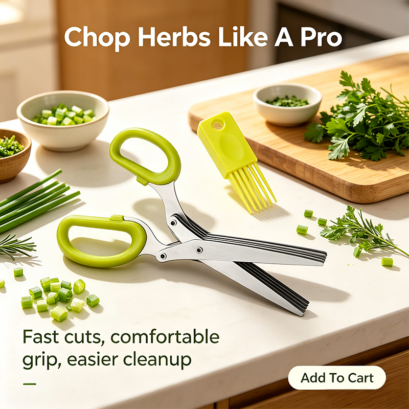 Onion Scissors Multi‑Layer Ergonomic Plastic Shredded Paper Scissors Kitchen Tools ✂️