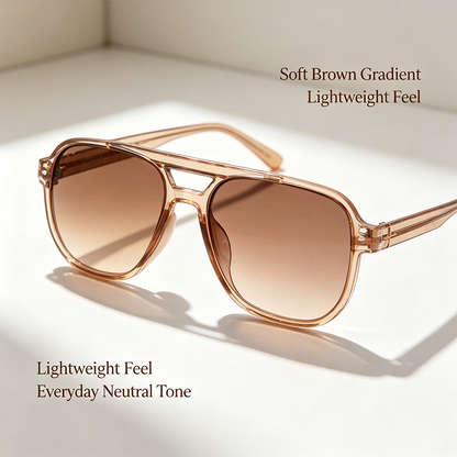 Women's 4/7-Pack Polarized Sunglasses Set - Y2K Unisex Double Bridge Aviator 🕶️