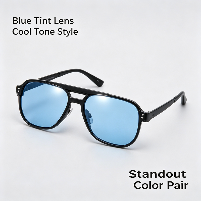 Women's 4/7-Pack Polarized Sunglasses Set - Y2K Unisex Double Bridge Aviator 🕶️
