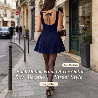 French Elegance Women's Short Fit Elegant Chic Dress, Elegant Dresses 👗