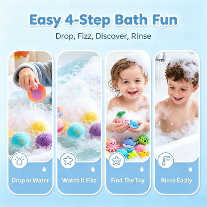 Easter Basket Stuffers for Boys & Girls - Skin-Soothing Bath Fizzies Gift Set🎁