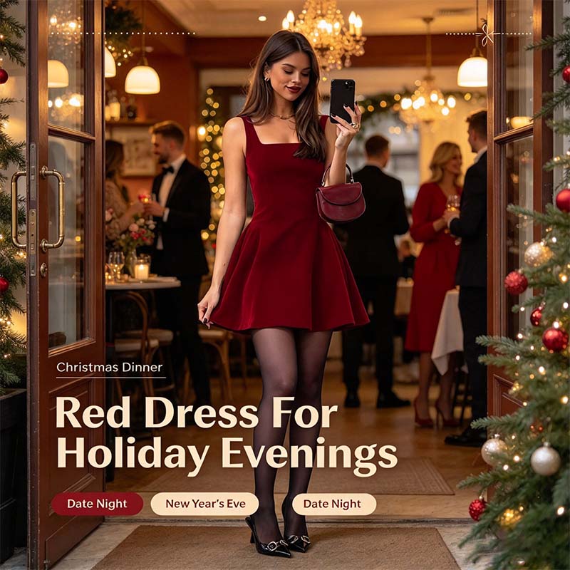 French Elegance Women's Short Fit Elegant Chic Dress, Elegant Dresses 👗