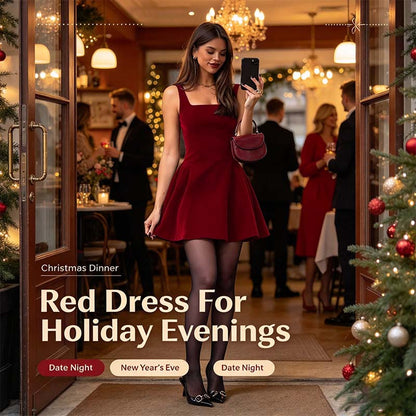 French Elegance Women's Short Fit Elegant Chic Dress, Elegant Dresses 👗