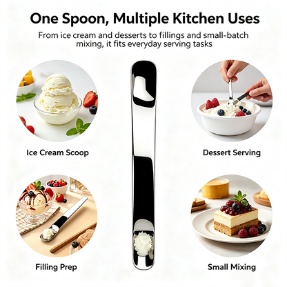 316L Stainless Steel Dessert Spade Spoon, Mirror Polished Thick Multi‑Purpose Spoon🥄