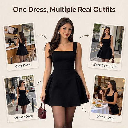 French Elegance Women's Short Fit Elegant Chic Dress, Elegant Dresses 👗