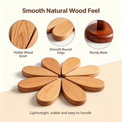 Wooden One Tree Solid Wood Coaster, Desktop Insulation Cup Mat, Festival Christmas Decor & Gift🌳