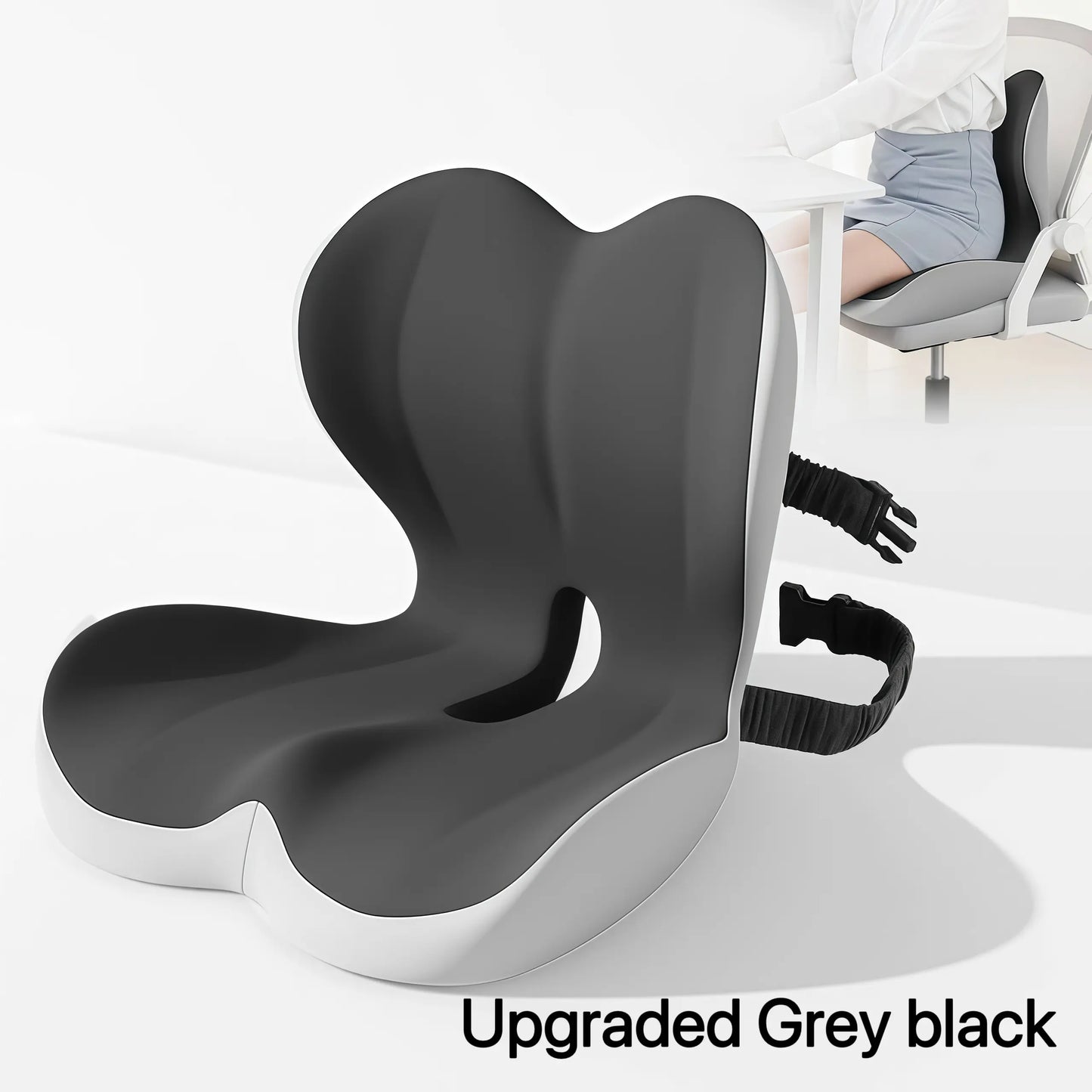 Non-Slip Memory Foam Ergonomic Seat Cushion, Skin-Friendly Breathable Mesh Cover🪑