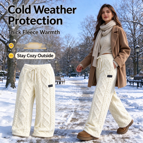 Winter Women's Lamb Fleece Long Pants - Ultra-Plush Lined All-Day Warmth Tech 👖