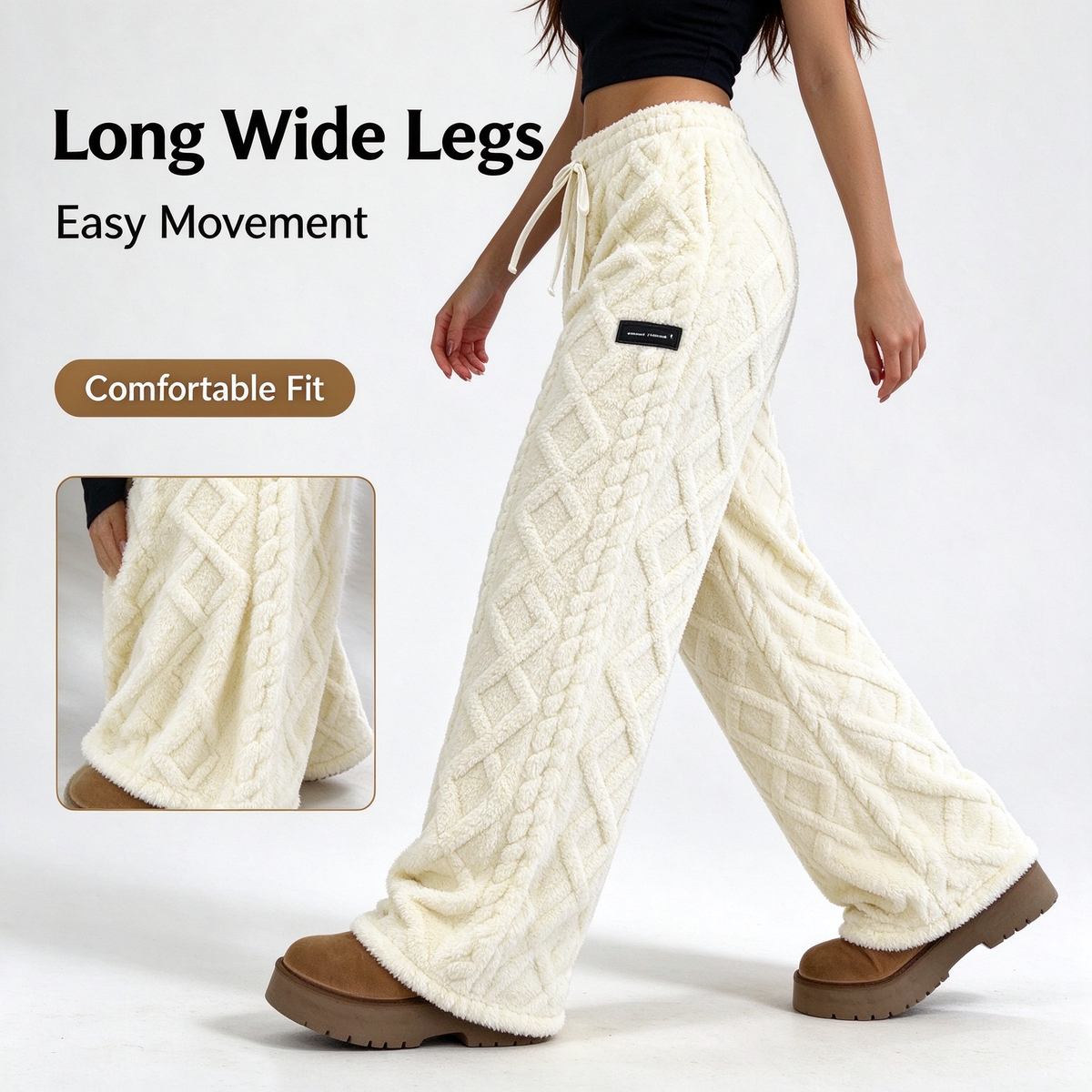 Winter Women's Lamb Fleece Long Pants - Ultra-Plush Lined All-Day Warmth Tech 👖