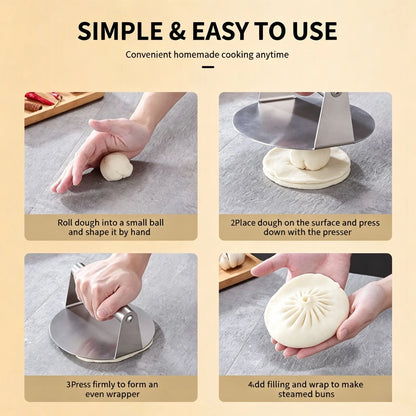Stainless Steel Burger Press 4.72" Round Smash Burger Press‑ Pro Non‑Stick Burger Smasher 🍔