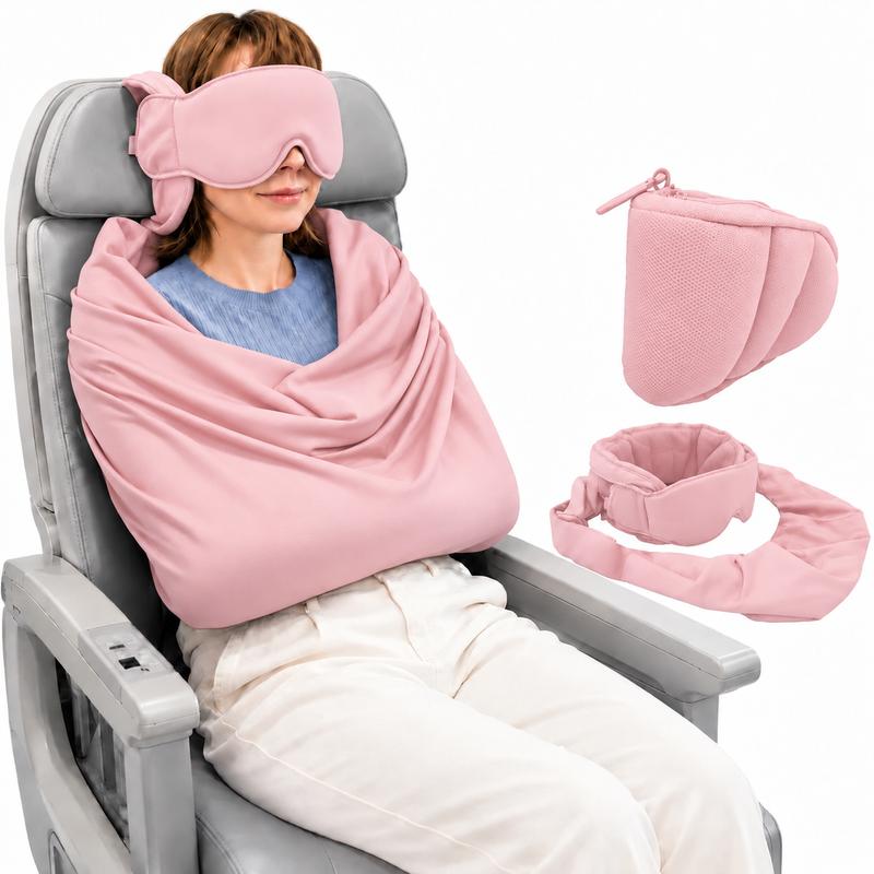 3-in-1 Airplane Sleep Support System - Carry On-Friendly Travel Bedding Accessory Set 💤