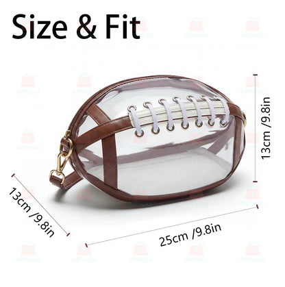 Football clear bag size and dimensions