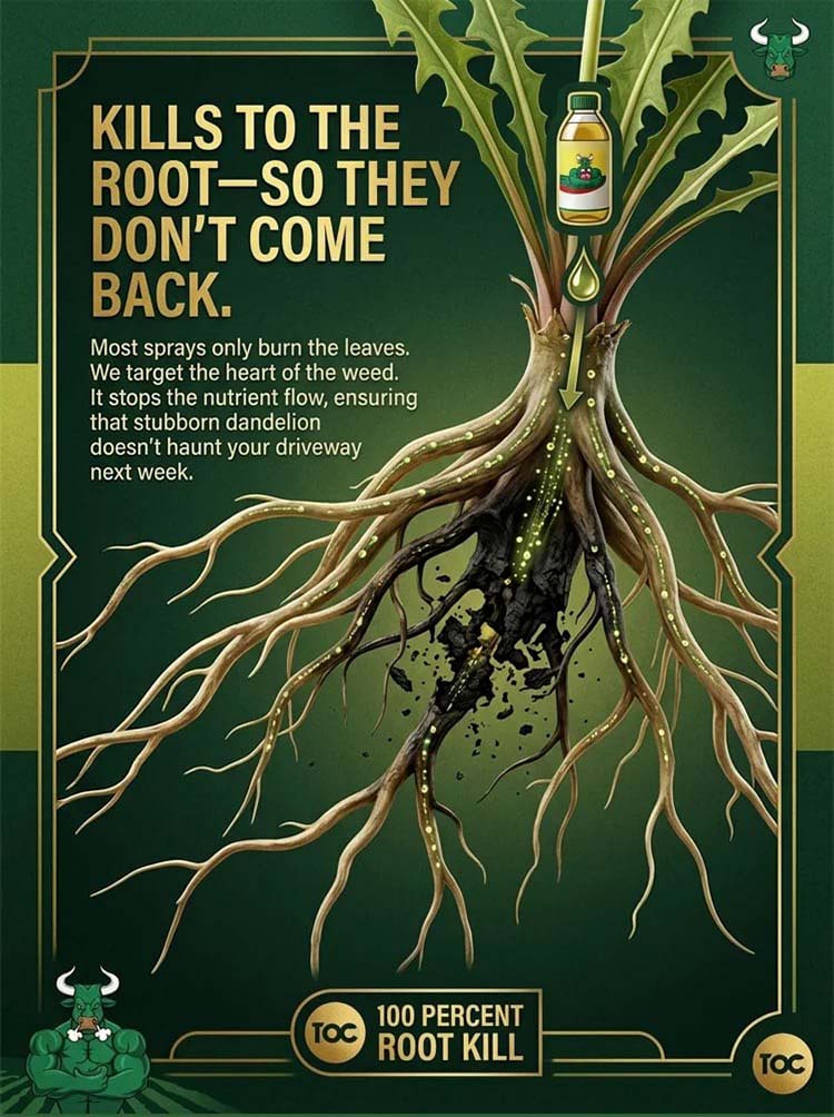Glyphosate-Free Root Killing Weed Killer, Fast Rainproof Weed Control🌿