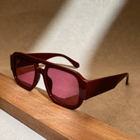 Wine Red Frame with Red Lenses