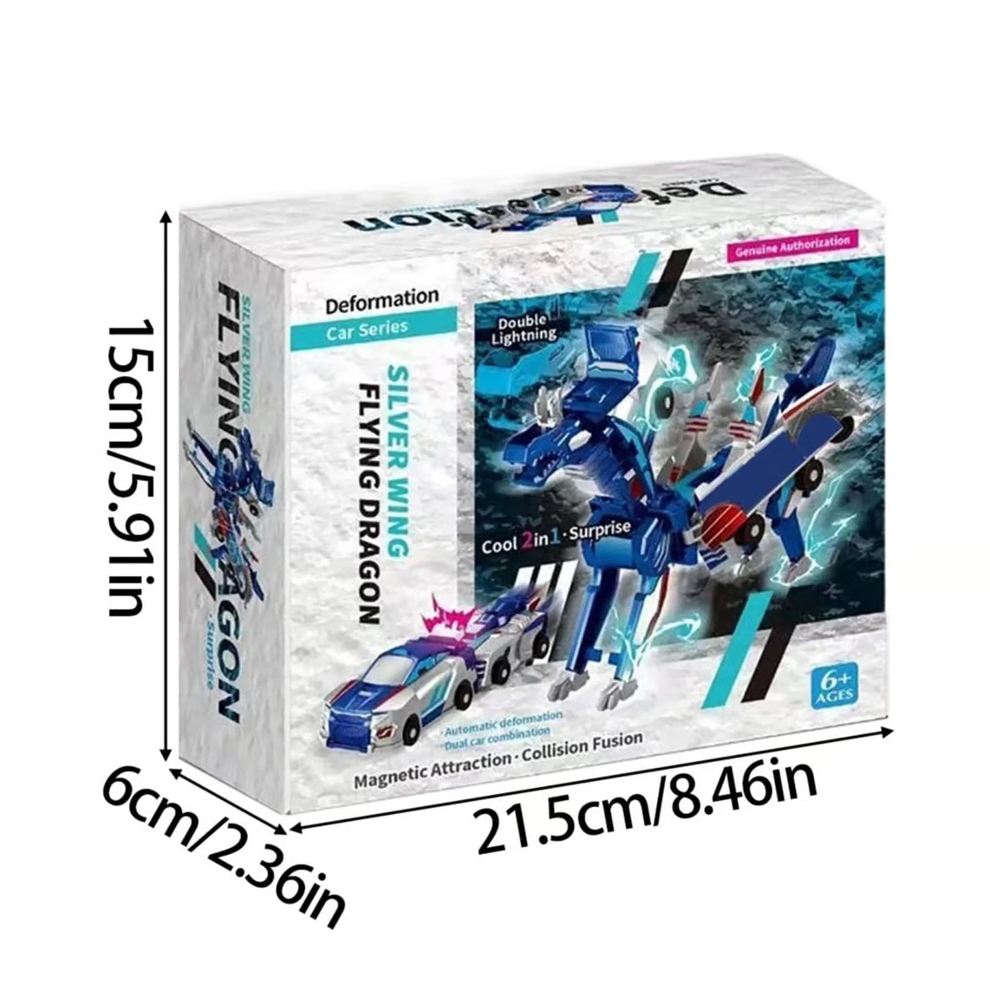 Magnetic Dinosaur Transformer Car Toy