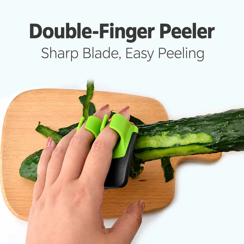 2 Pcs Hand Vegetable Peeler, Palm Peeler with Rubber Finger Grips ✨