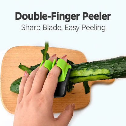 2 Pcs Hand Vegetable Peeler, Palm Peeler with Rubber Finger Grips ✨
