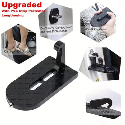 Car Door Step with Safety Hammer, Automotive Compact Anti-Slip Roof Latch Hook Ladder 🚗